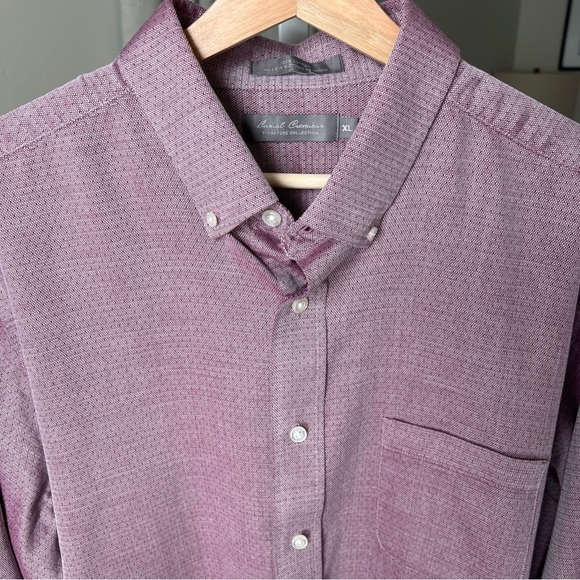 Daniel Cremieux Men’s Plum Long Sleeve Button Up Shirt Size XL - Picture 4 of 14